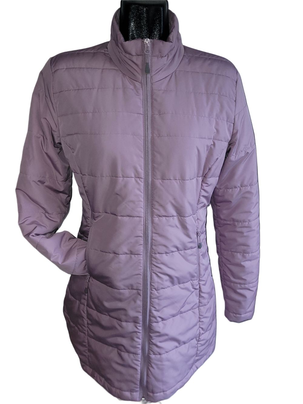 Wind River Women's Lilac Quilted Mid-Length Zip-Up Puffer Jacket Size M